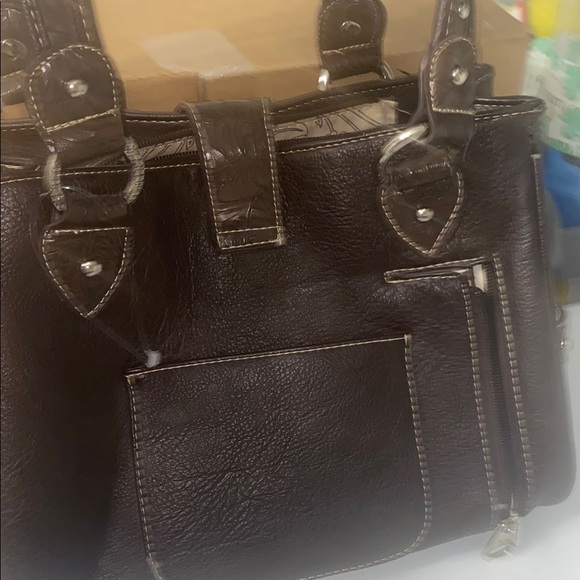 Montana West Brown Studded Shoulder Bag - Picture 3 of 11